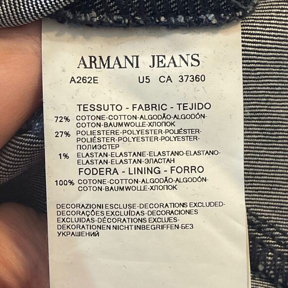 Armani Jeans Studded Denim Dress Size 6 | Sleeveless Sheath Zip Back - Picture 8 of 9